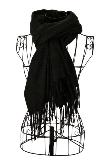 Fular dama uni 24, 180x70cm, negru