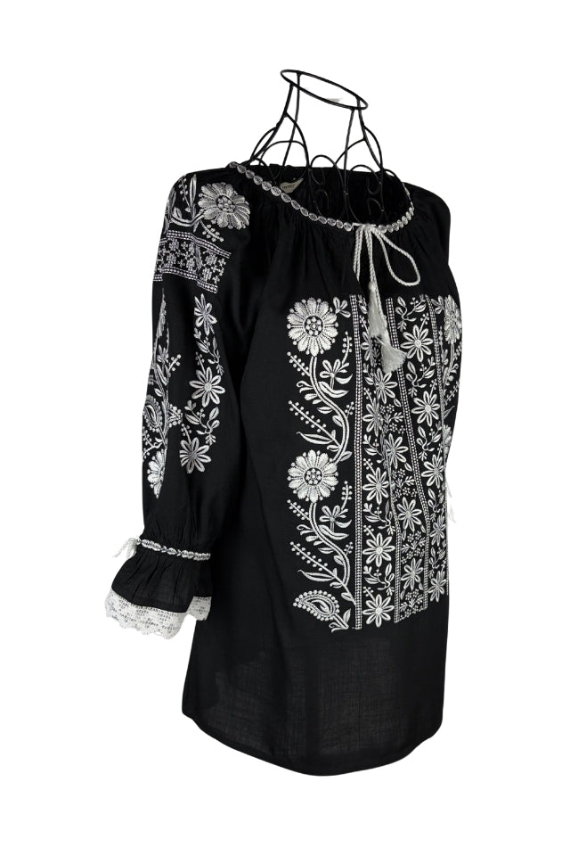 Bluza dama IL26 negru/alb