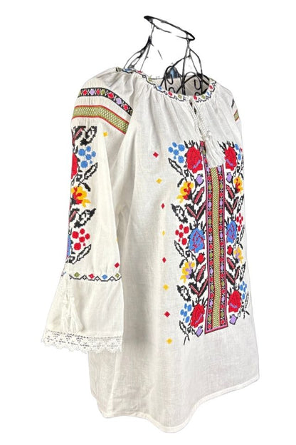 Bluza dama RA25 alb/galben