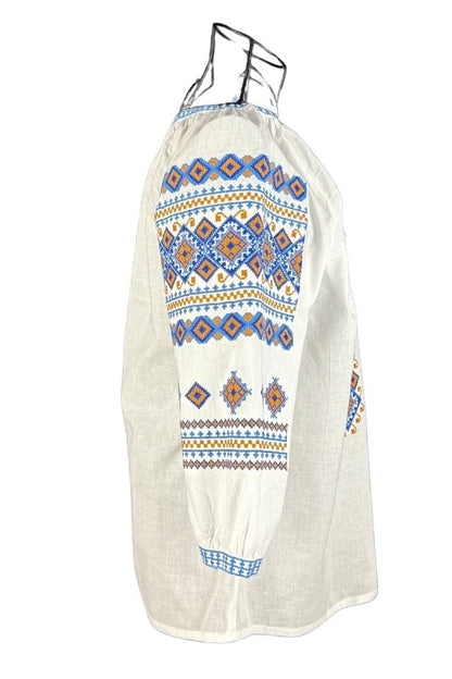 Bluza dama RA25 alb/albastru marin