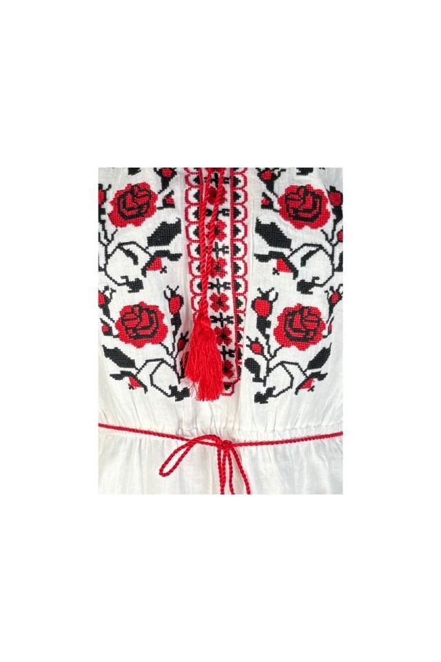 Rochie fete CPC alb/rosu