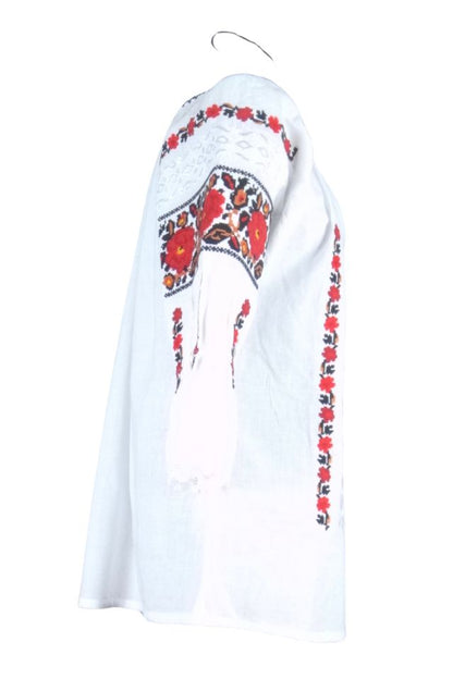 Bluza tip ie dama R46 alb crystal/rosu