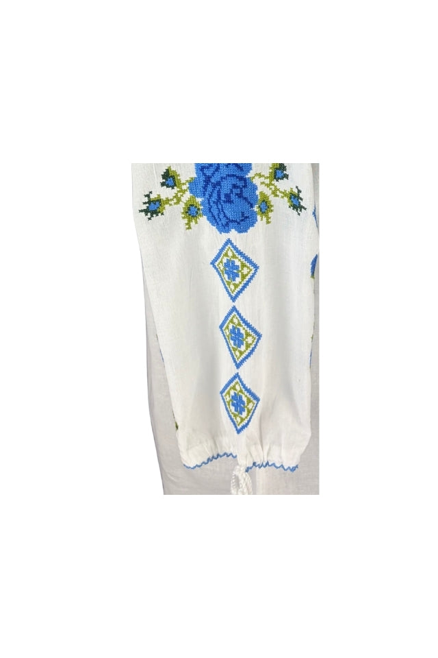 Bluza dama SE26F alb/albastru