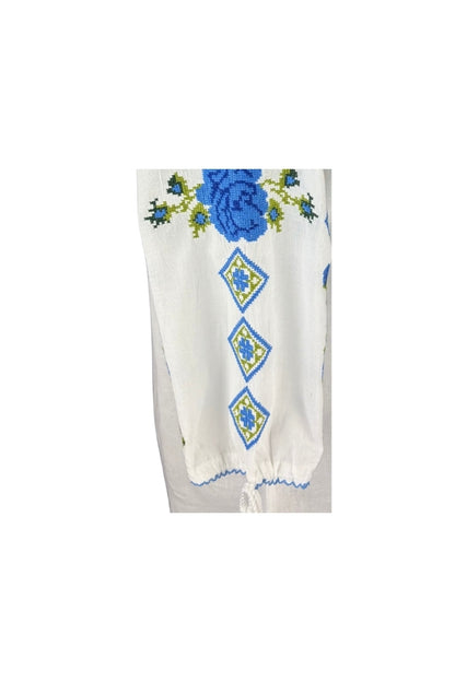 Bluza dama SE26F alb/albastru