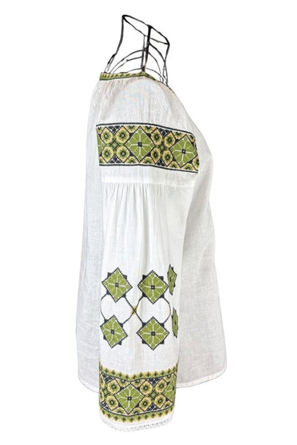 Bluza dama tip ie I26 alb/olive