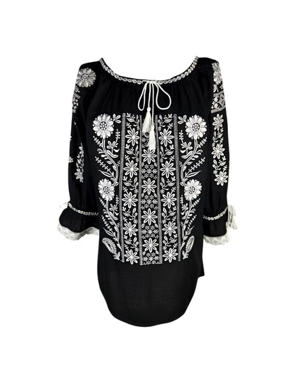 Bluza dama IL26 negru/alb