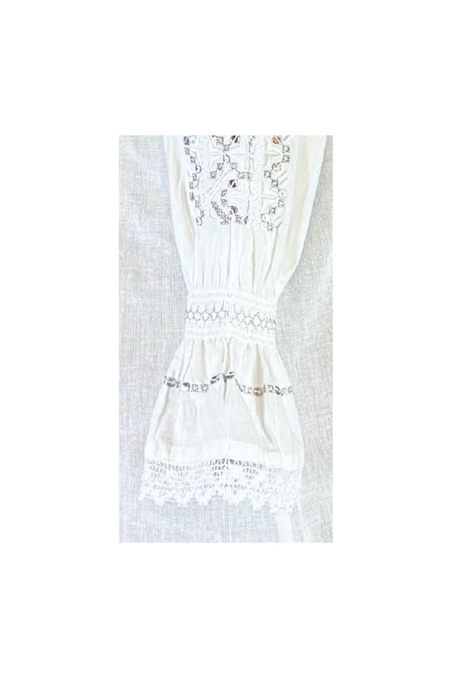 Bluza tip ie dama R25 alb/argintiu