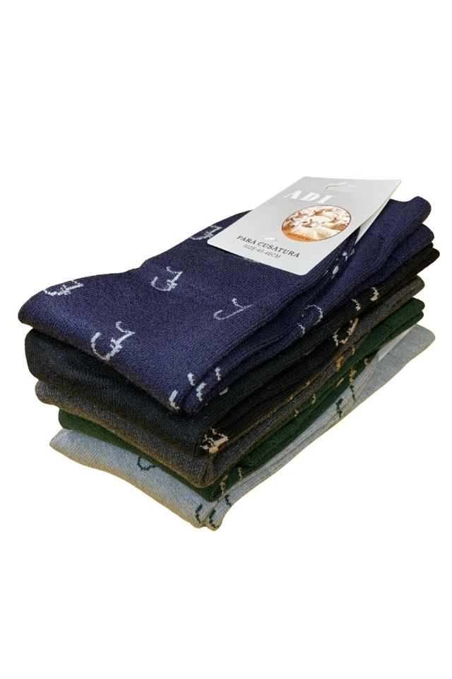 Set 10 perechi sosete barbati din angora AJ, Dacali, marimea 40-44, multicolor