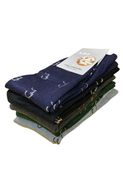 Set 10 perechi sosete barbati din angora AJ, Dacali, marimea 40-44, multicolor