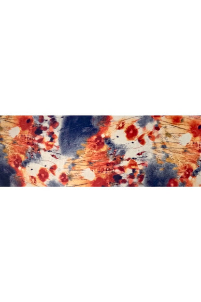 Fular dama lână de lux, alb/galben, 180x60cm