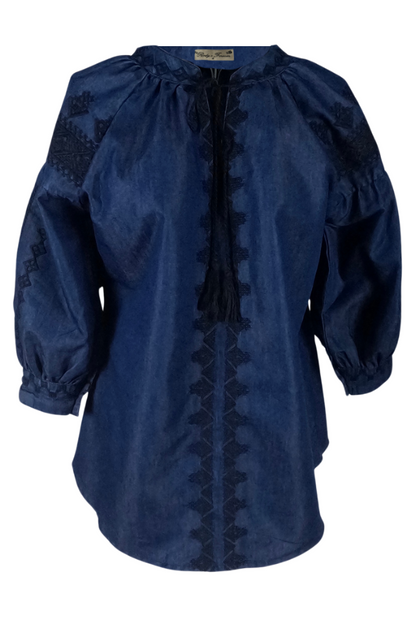 Bluza tip ie dama denim B23, bleumarin