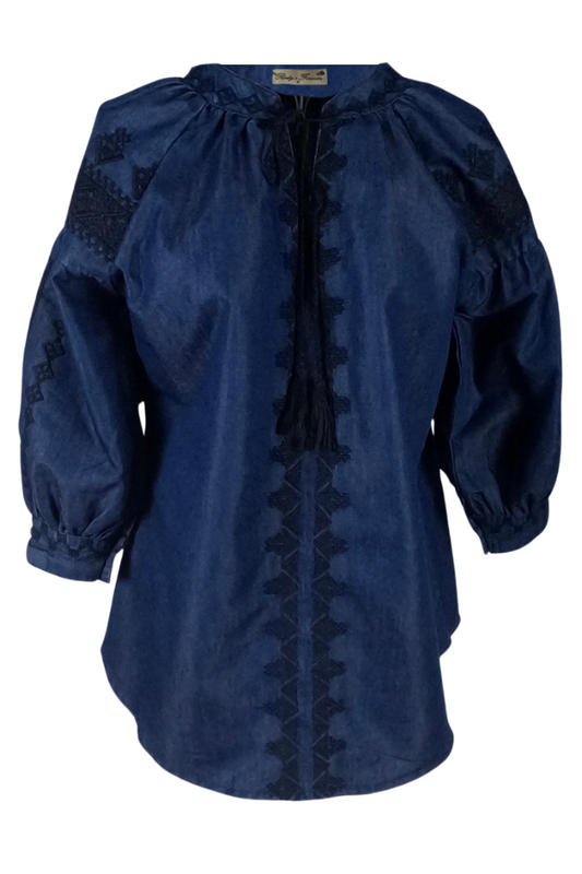 Bluza tip ie dama denim B23, bleumarin