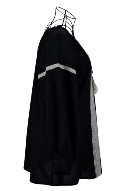 Bluza tip ie dama B23, negru/bej