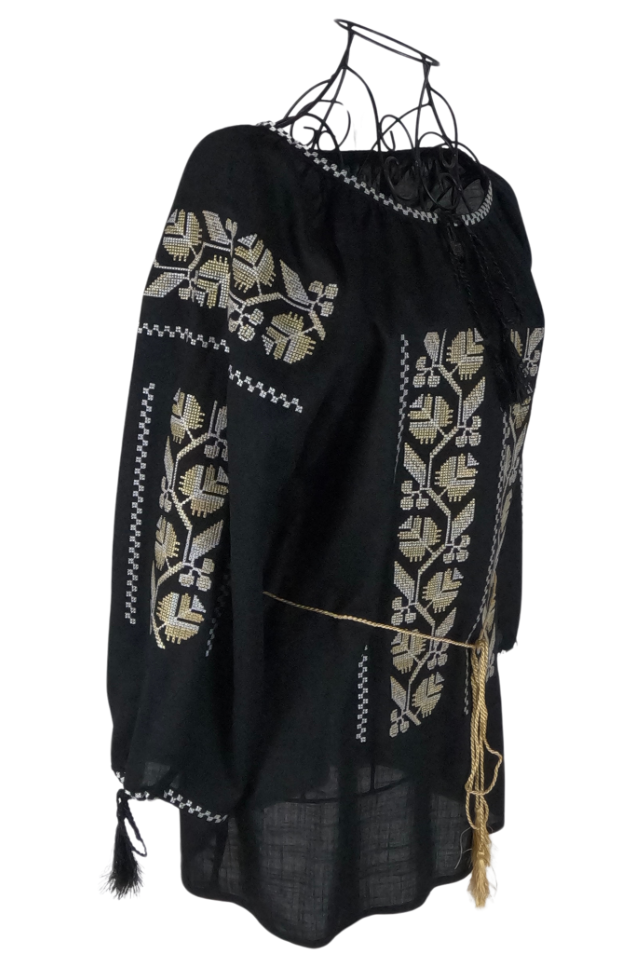 Bluza tip ie dama B23, negru/alb