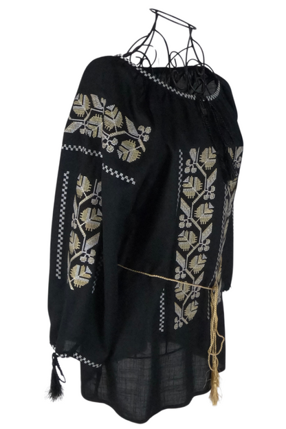 Bluza tip ie dama B23, negru/alb