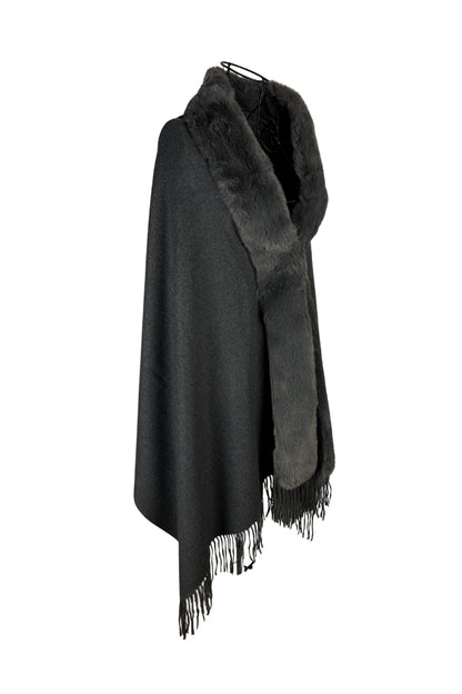 Fular dama tip poncho S gri