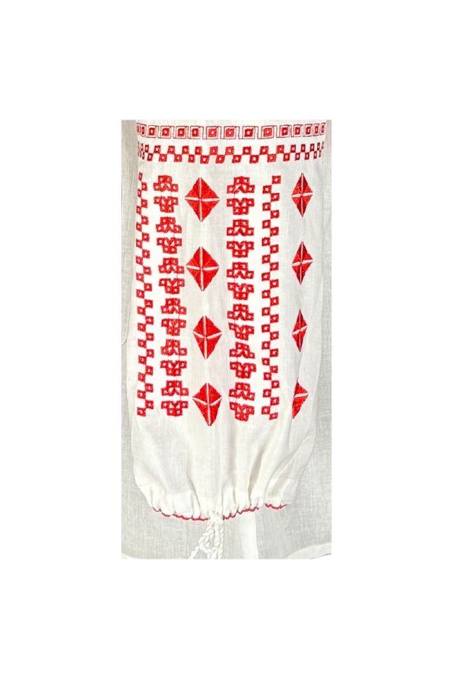 Bluza dama RS25 alb pur/rosu