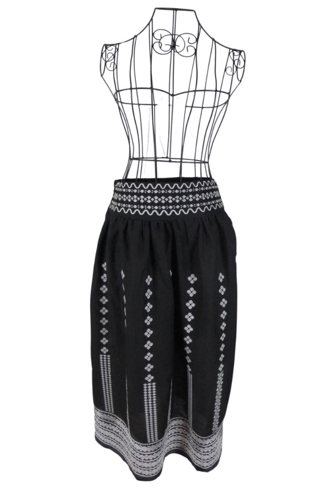 Fusta dama R24F, negru/alb