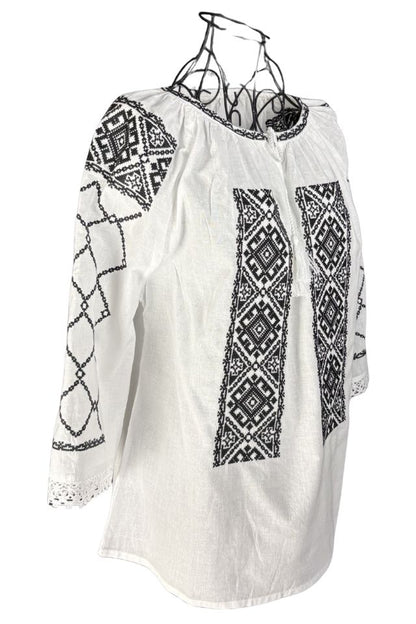 Bluza dama M26 alb/negru mat