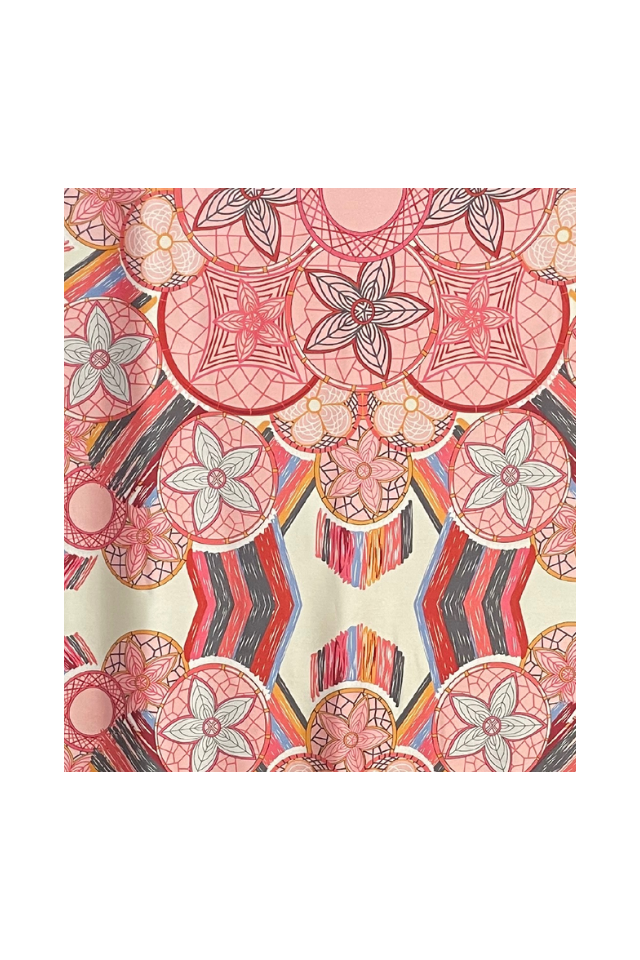 Esarfa tip sal dama 24E din matase vegetala cu atingere de matase fina, roz/gri, 180 x 82 cm