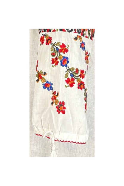 Bluza dama tip ie R25 alb/albastru