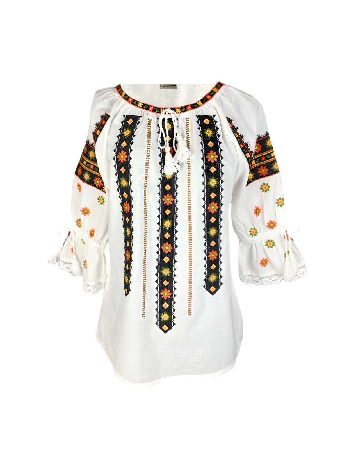 Bluza dama 2IU26 alb/portocaliu