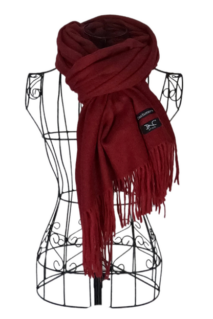 Fular dama uni 24U, 180x70cm, rosu bordo