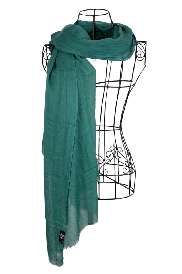 Esarfa dama uni 25V, verde prafuit 180 x 95 cm
