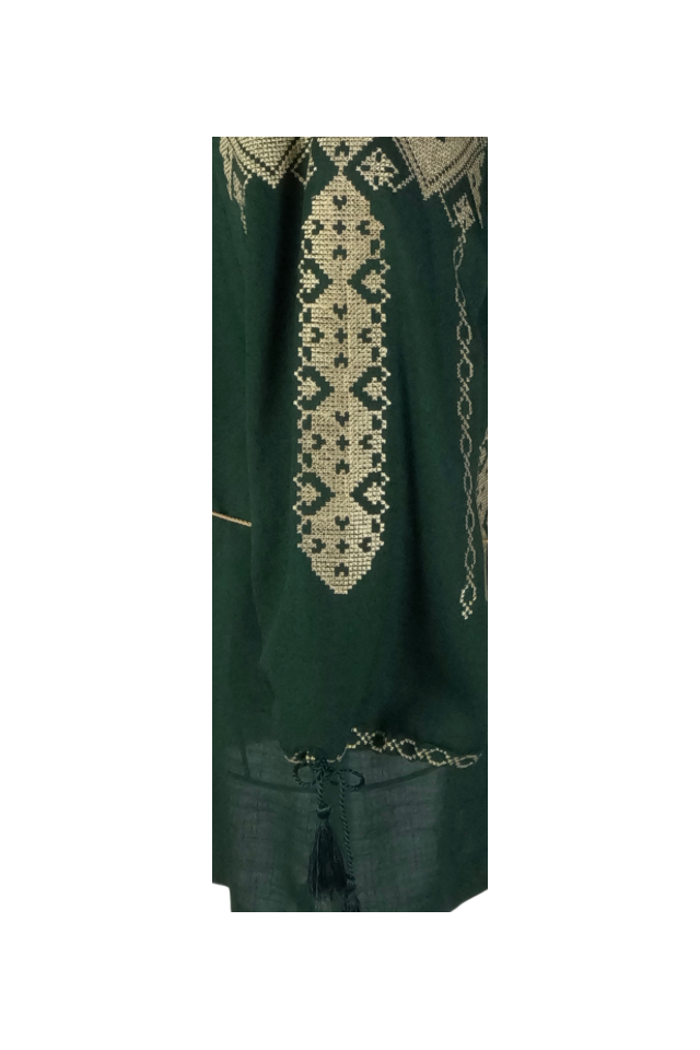 Bluza tip ie dama B23, verde/auriu
