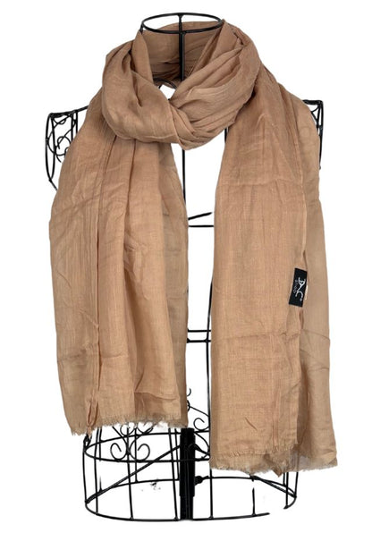 Esarfa dama uni 25VM, maro deschis 180 x 95 cm