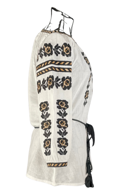 Bluza tip ie dama R24, alb/bej