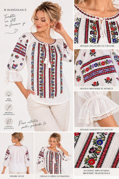 Bluza dama SE26F alb/olive