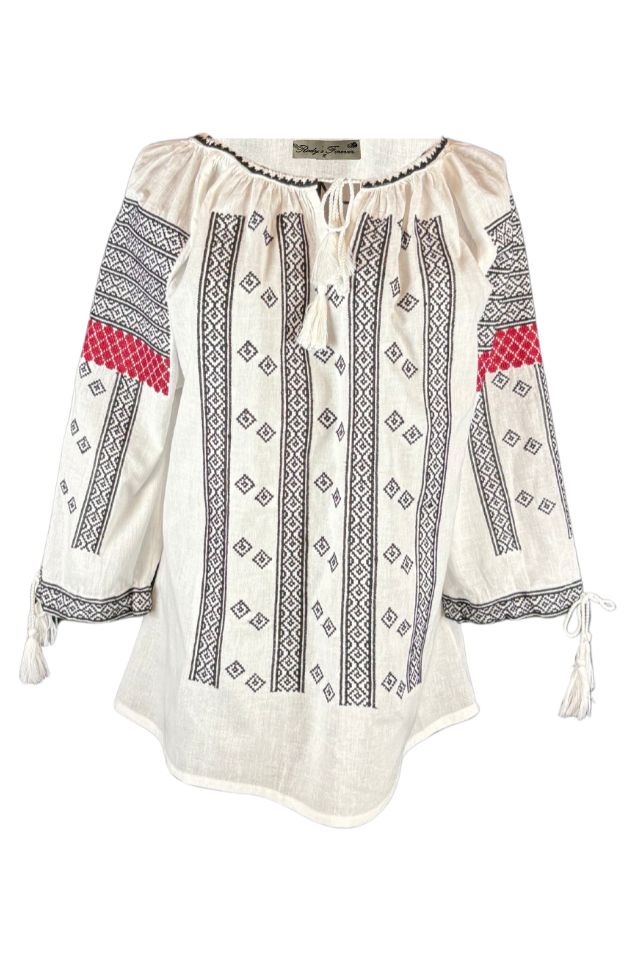 Bluza tip ie dama R25 alb/negru