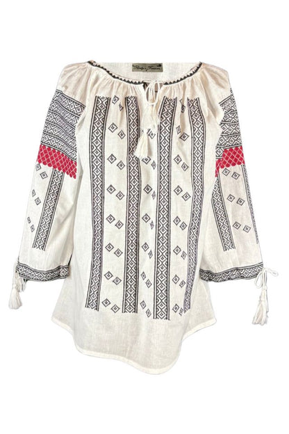Bluza tip ie dama R25 alb/negru
