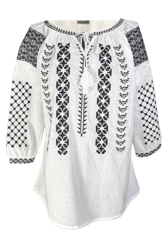 Bluza dama M26 alb/negru