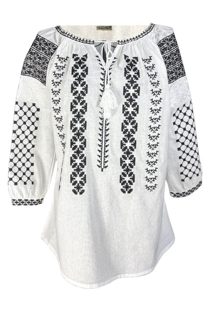 Bluza dama M26 alb/negru