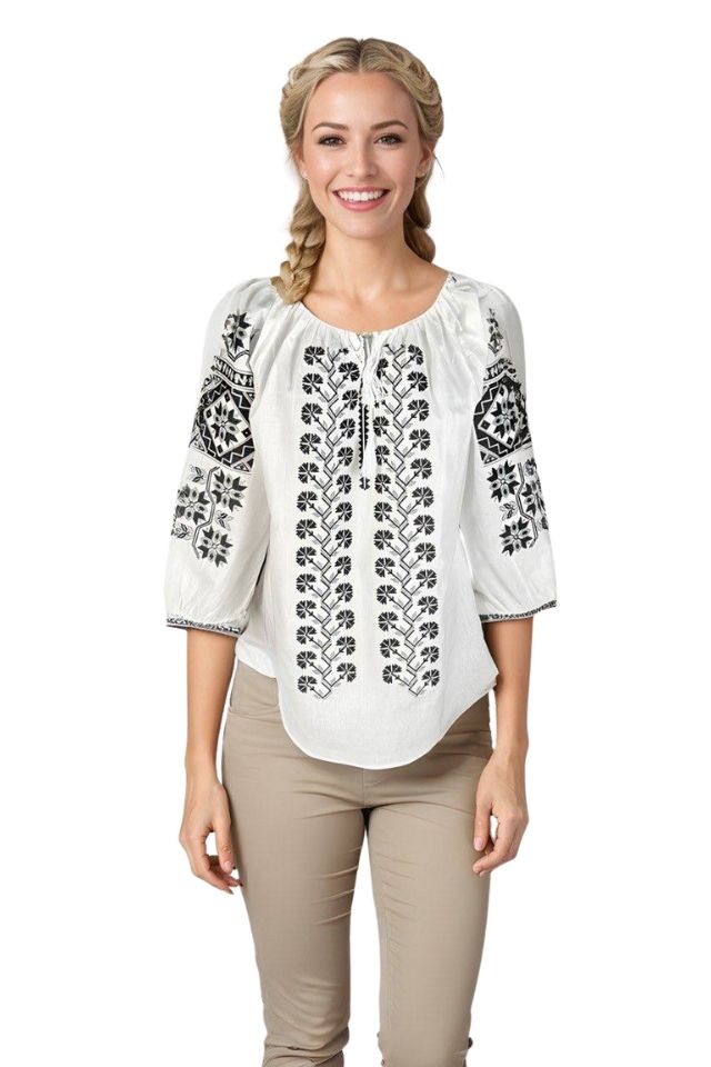 Bluza dama RSL5 alb/gri