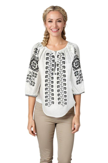 Bluza dama RSL5 alb/gri