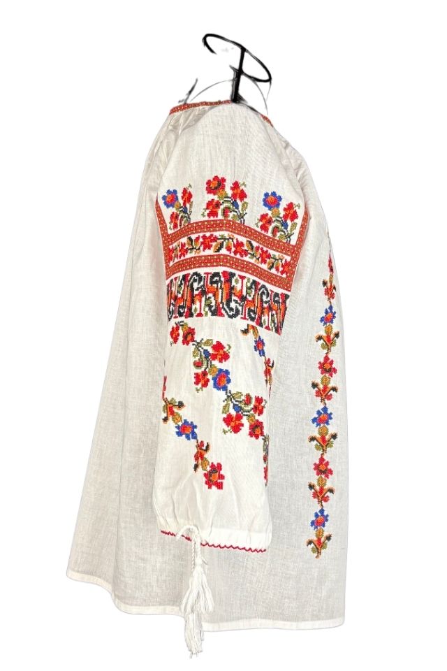 Bluza dama tip ie R25 alb/albastru
