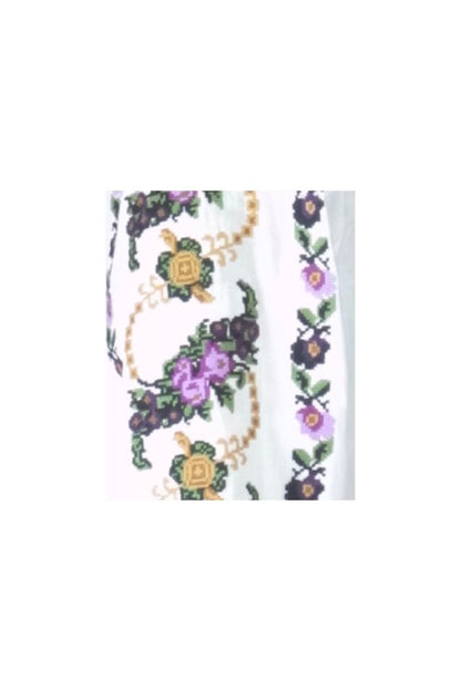 Bluza tip ie traditionala dama DEC, alb crystal/mov