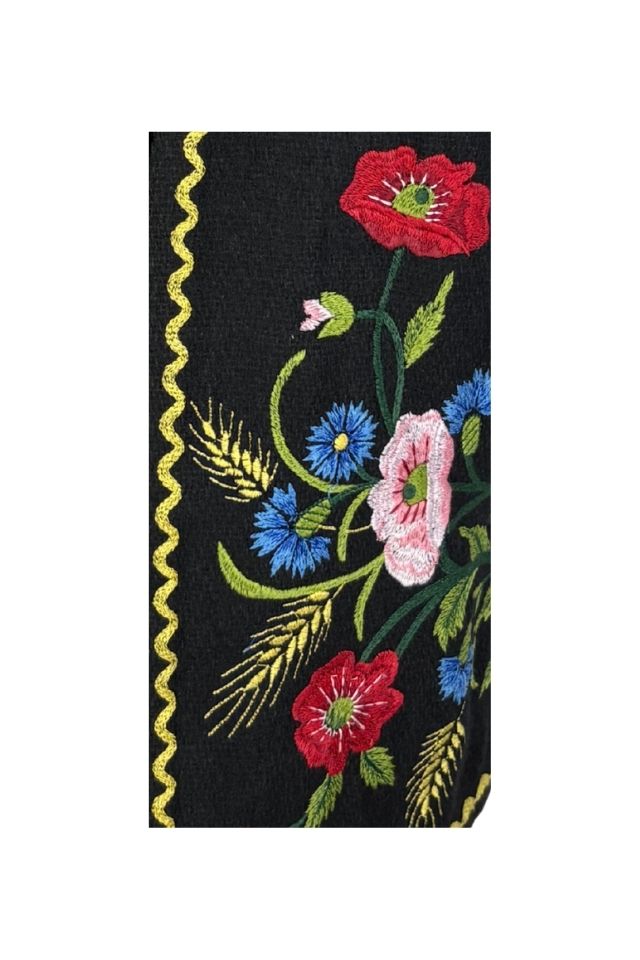 Vesta fete VF negru/rosu