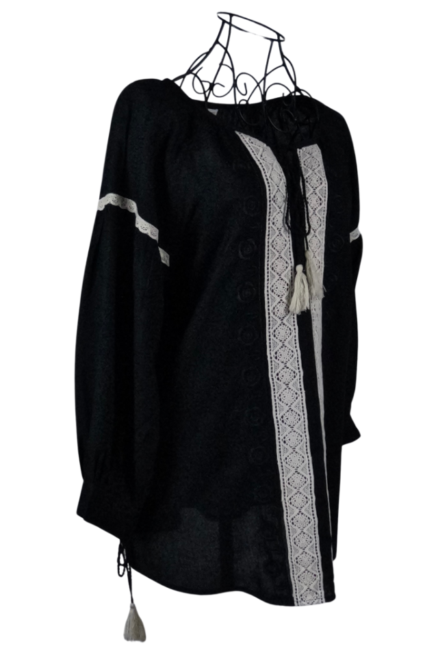Bluza tip ie dama B23, negru/bej