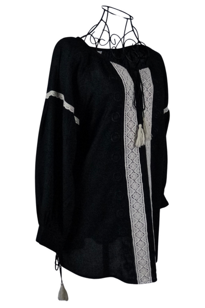 Bluza tip ie dama B23, negru/bej