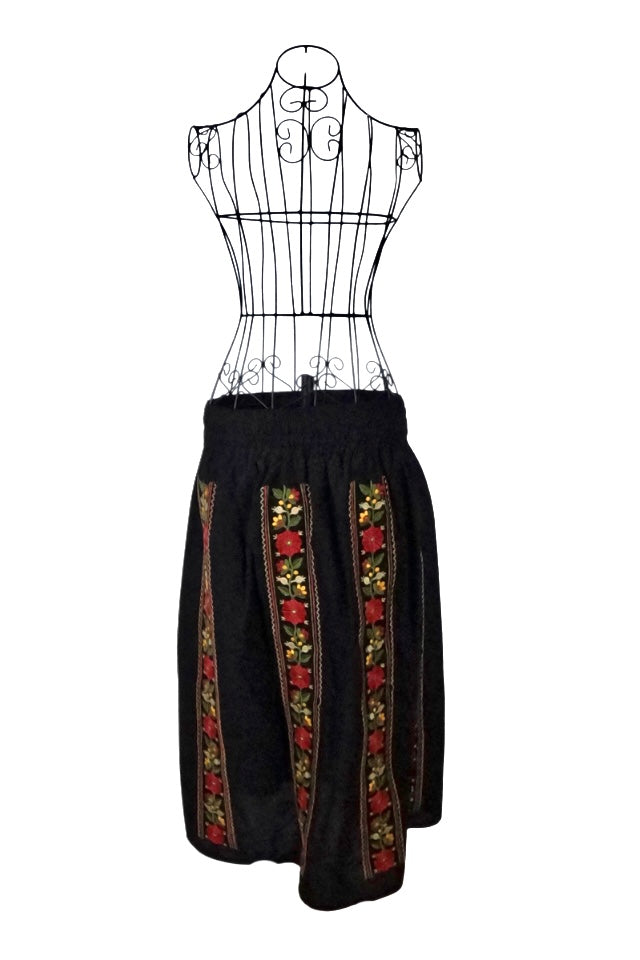 Fusta dama R24F, negru/rosu