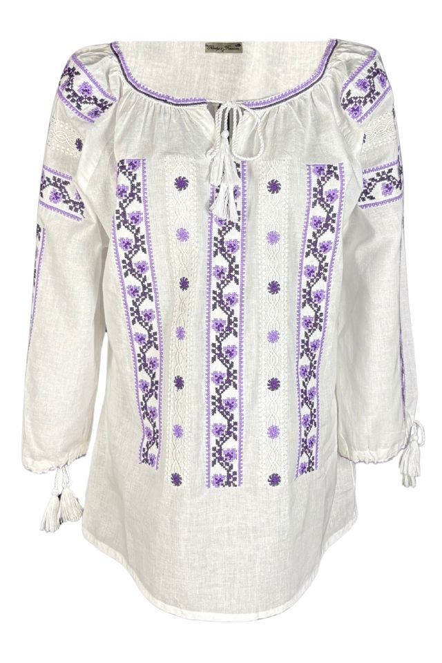 Bluza dama RSL5 alb/mov