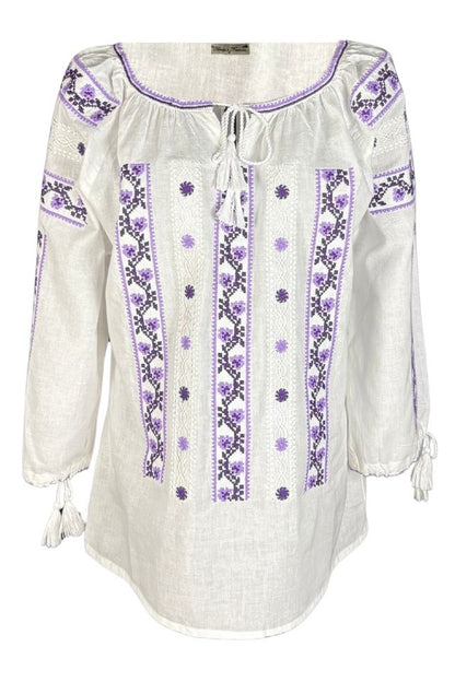 Bluza dama RSL5 alb/mov