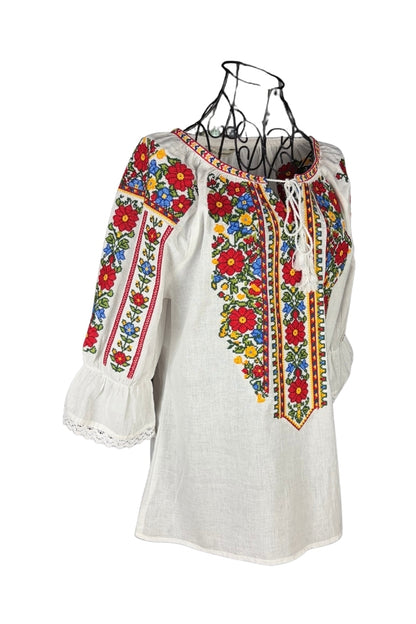 Bluza dama IL26 alb/galben