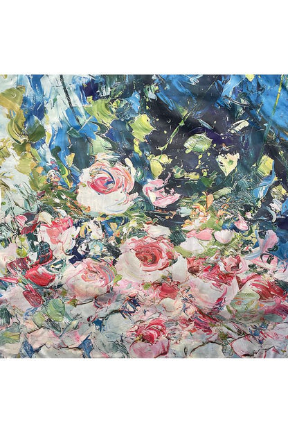 Esarfa patrata NR dama, Dacali, roz, 70x70 cm