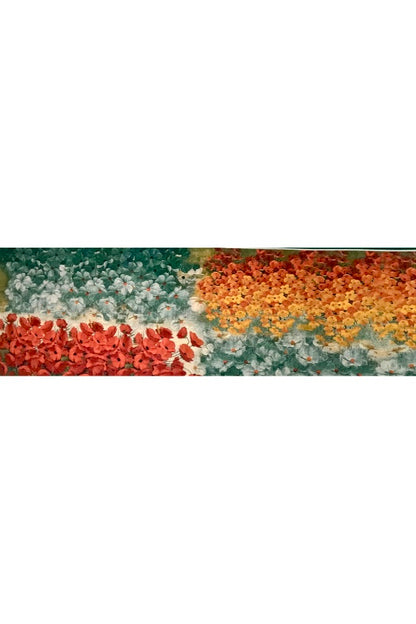 Fular dama lână de lux, galben/verde, 180x60cm