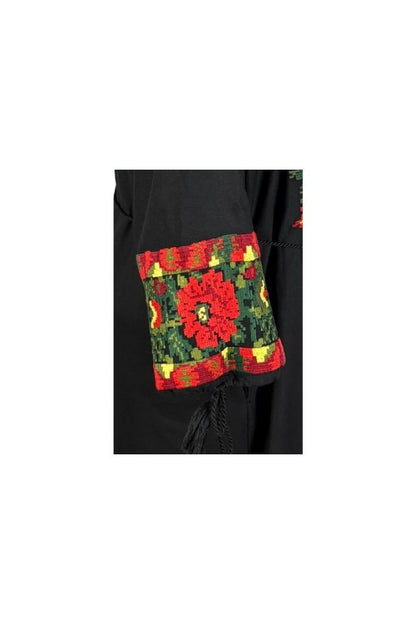 Rochie traditionala dama RL25 negru/rosu